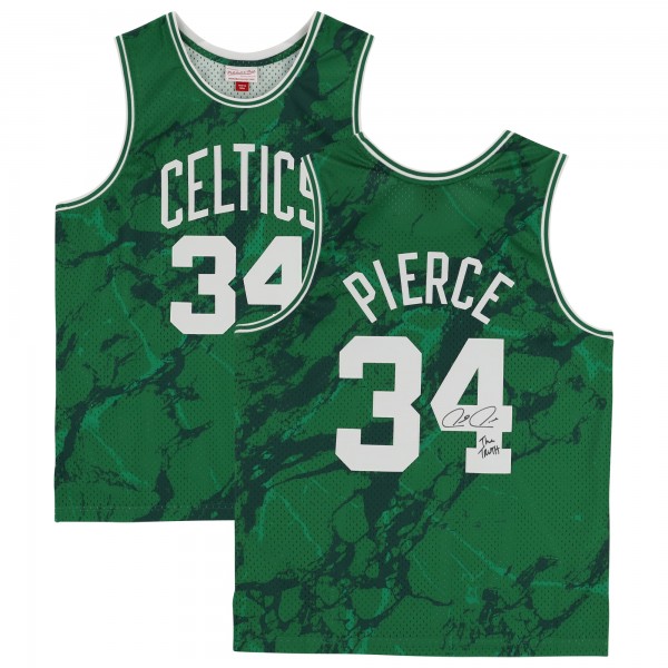 Paul Pierce Boston Celtics Autographed Fanatics Authentic Mitchell & Ness Kelly Green 2007-08 Marble Swingman Jersey with The Truth Inscription