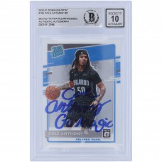 Cole Anthony Orlando Magic Autographed 2020-21 Panini Donruss Optic #165 Beckett Fanatics Witnessed Authenticated 10 Rookie Card with Go Magic Inscription