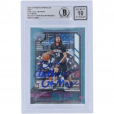 Cole Anthony Orlando Magic Autographed 2020-21 Panini Chronicles Playbook Pink Variation #186 Beckett Fanatics Witnessed Authenticated 10 Rookie Card with Go Magic Inscription