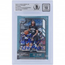 Cole Anthony Orlando Magic Autographed 2020-21 Panini Chronicles Playbook #186 Beckett Fanatics Witnessed Authenticated 10 Rookie Card with Go Magic Inscription