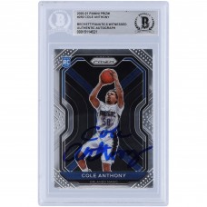 Cole Anthony Orlando Magic Autographed 2020-21 Panini Prizm #292 Beckett Fanatics Witnessed Authenticated Rookie Card