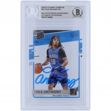Cole Anthony Orlando Magic Autographed 2020-21 Panini Donruss Clearly Rated Rookie #52 Beckett Fanatics Witnessed Authenticated Rookie Card