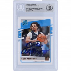 Cole Anthony Orlando Magic Autographed 2020-21 Panini Donruss Rated Rookie #208 Beckett Fanatics Witnessed Authenticated Rookie Card