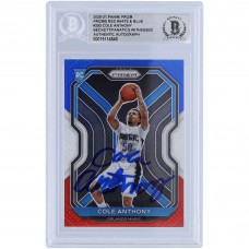 Cole Anthony Orlando Magic Autographed 2020-21 Panini Prizm Red White & Blue Prizm #292 Beckett Fanatics Witnessed Authenticated Rookie Card