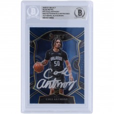 Cole Anthony Orlando Magic Autographed 2020-21 Panini Select Blue Retail Variation #75 Beckett Fanatics Witnessed Authenticated Rookie Card