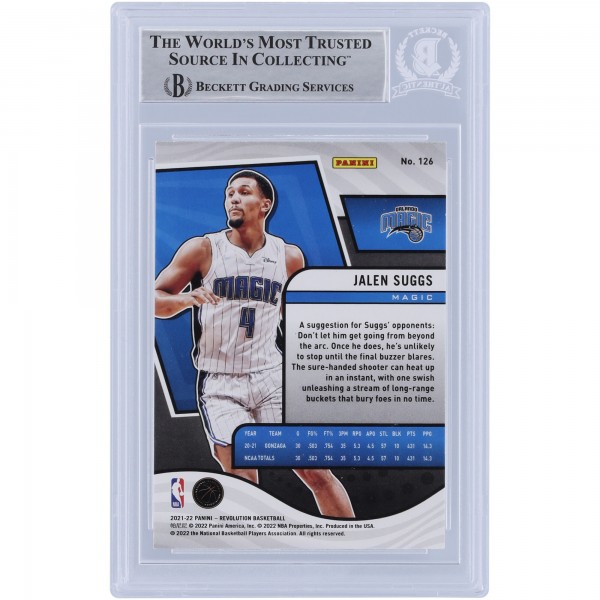 Jalen Suggs Orlando Magic Autographed 2021-22 Panini Revolution #126 Beckett Fanatics Witnessed Authenticated Rookie Card