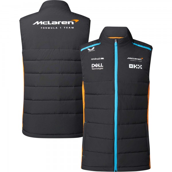 Жилетка на молнии McLaren F1 Team Castore 2023 Replica Hybrid Gilet - Charcoal