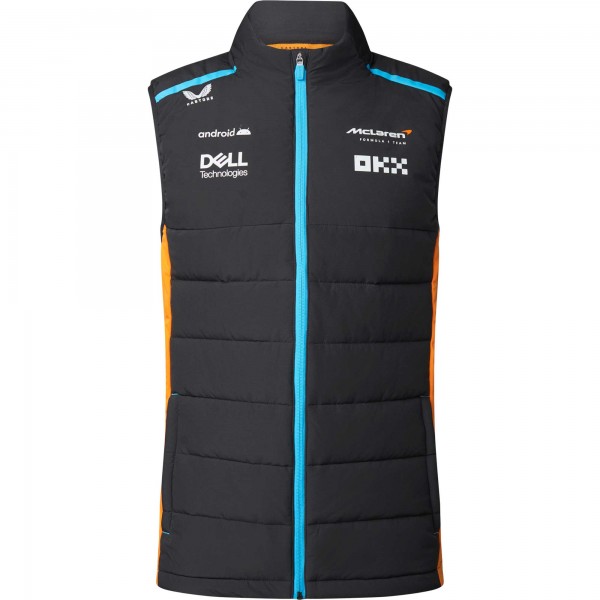Жилетка на молнии McLaren F1 Team Castore 2023 Replica Hybrid Gilet - Charcoal