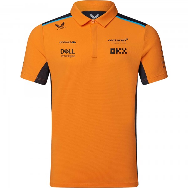 Поло McLaren F1 Team Castore 2023 Replica - Orange/Charcoal