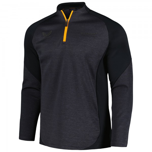 Кофта на короткой молнии McLaren F1 Team Castore 2023 Lifestyle Raglan Midlayer - Black