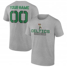 Футболка Boston Celtics Personalized Evanston Stencil - Heather Gray