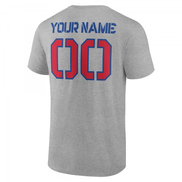 Футболка LA Clippers Personalized Evanston Stencil - Heather Gray