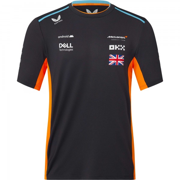 Футболка Lando Norris McLaren F1 Team Castore Replica Set-Up Driver - Charcoal