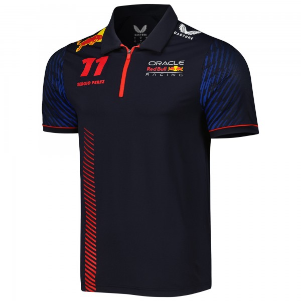 Поло Sergio Perez Red Bull Racing Castore 2023 Driver Edition Quarter-Zip - Navy
