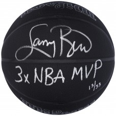 Мяч Larry Bird Boston Celtics Autographed Fanatics Authentic Wilson 75th Anniversary Logo Black with '3X NBA MVP' Inscription - Limited Edition of 33