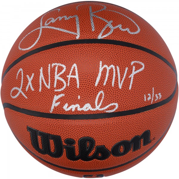 Мяч Larry Bird Boston Celtics Autographed Fanatics Authentic Wilson Authentic Series Indoor/Outdoor with '2X NBA FINALS MVP' Inscription - Limited Edition of 33