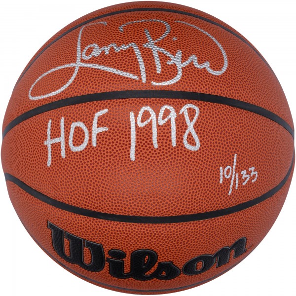 Мяч Larry Bird Boston Celtics Autographed Fanatics Authentic Wilson Authentic Series Indoor/Outdoor with 'HOF 1998' Inscription - Limited Edition of 133