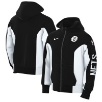 Толстовка на молнии Brooklyn Nets Nike 2023/24 Authentic Showtime Performance - Black