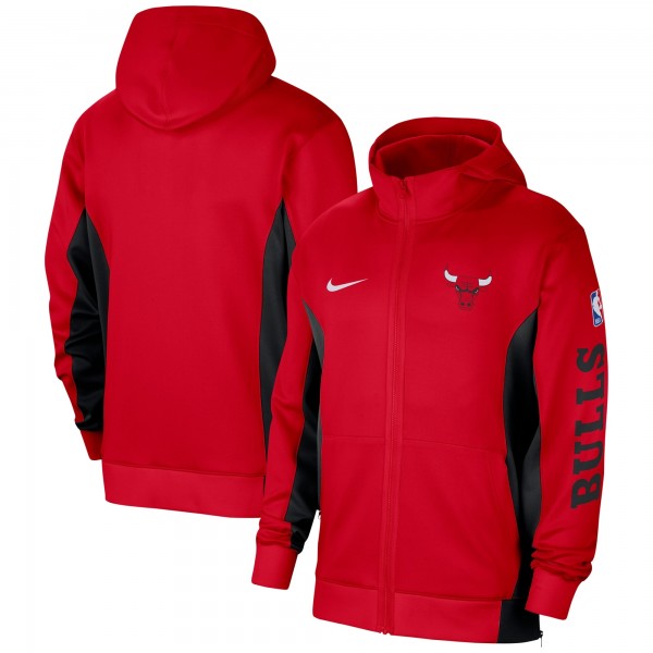 Толстовка на молнии Chicago Bulls Nike Red 2023/24 Authentic Showtime