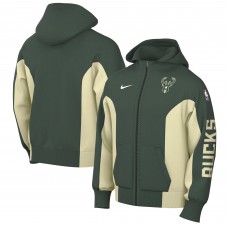 Толстовка на молнии Milwaukee Bucks Nike 2023/24 Authentic Showtime Performance - Hunter Green