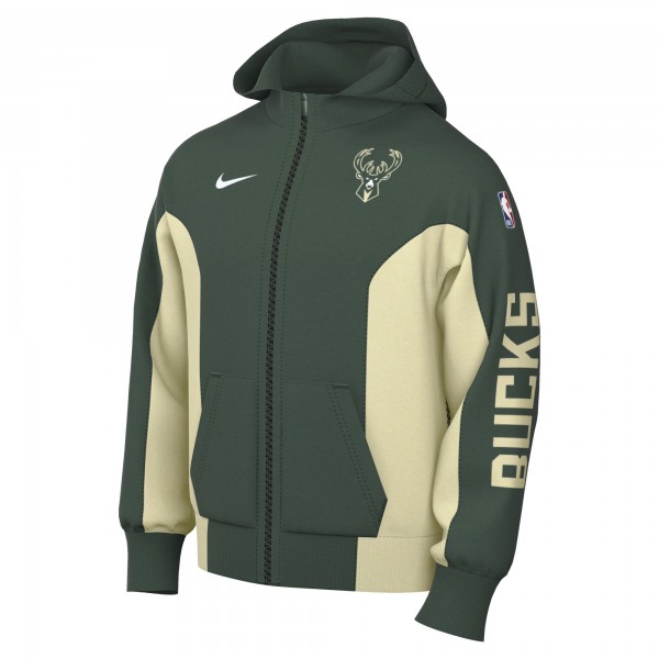 Толстовка на молнии Milwaukee Bucks Nike 2023/24 Authentic Showtime Performance - Hunter Green