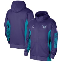 Толстовка на молнии Charlotte Hornets Jordan Brand 2023/24 Authentic Showtime Performance - Purple