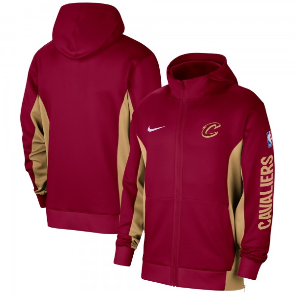 Толстовка на молнии Cleveland Cavaliers Nike 2023/24 Authentic Showtime Performance - Wine
