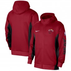 Толстовка на молнии Miami Heat Nike 2023/24 Authentic Showtime Performance - Red