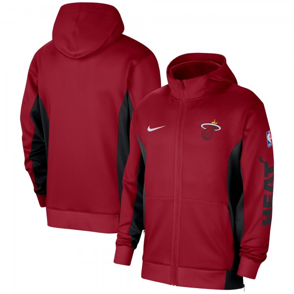 Толстовка на молнии Miami Heat Nike 2023/24 Authentic Showtime Performance - Red