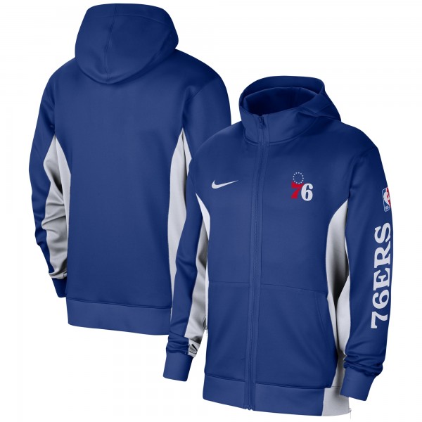 Толстовка на молнии Philadelphia 76ers Nike 2023/24 Authentic Showtime Performance - Royal