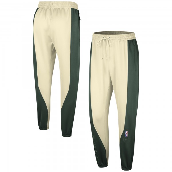 Штаны Milwaukee Bucks Nike 2023/24 Authentic Showtime Performance - Hunter Green/Cream