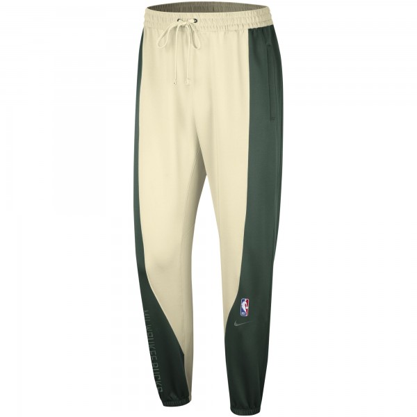 Штаны Milwaukee Bucks Nike 2023/24 Authentic Showtime Performance - Hunter Green/Cream