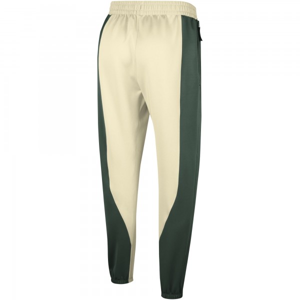 Штаны Milwaukee Bucks Nike 2023/24 Authentic Showtime Performance - Hunter Green/Cream