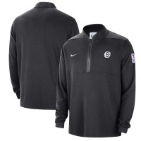 Куртка Brooklyn Nets Nike Black Authentic Performance Half-Zip