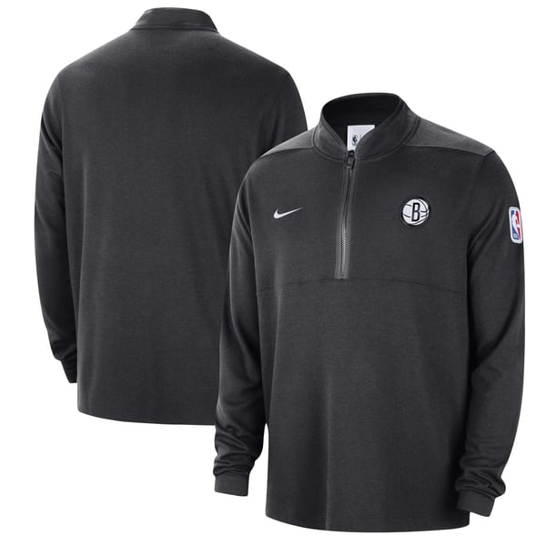 Куртка Brooklyn Nets Nike Black Authentic Performance Half-Zip