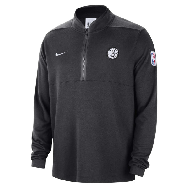 Куртка Brooklyn Nets Nike Black Authentic Performance Half-Zip