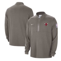 Кофта на короткой молнии Chicago Bulls Nike 2023/24 Authentic Performance - Olive