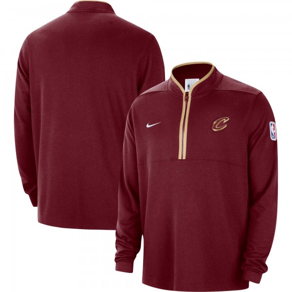 Кофта на короткой молнии Cleveland Cavaliers Nike 2023/24 Authentic Performance - Wine