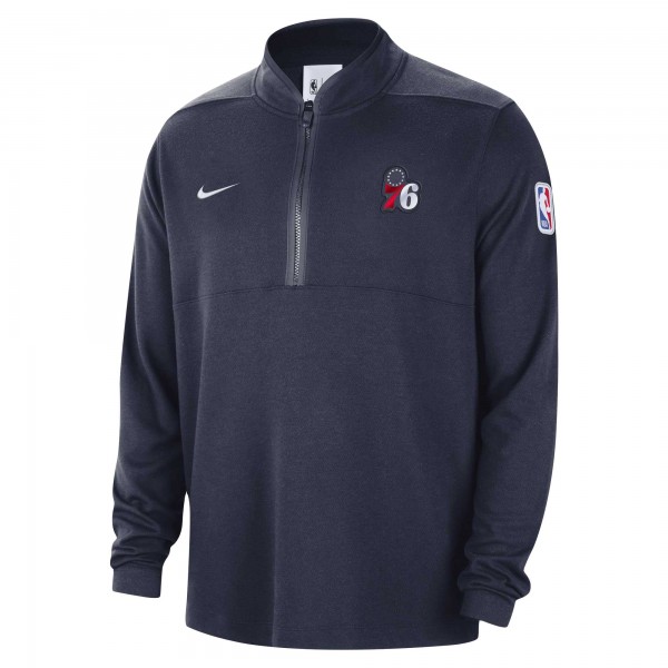 Philadelphia 76ers Nike Navy Authentic Performance Half-Zip Jacket