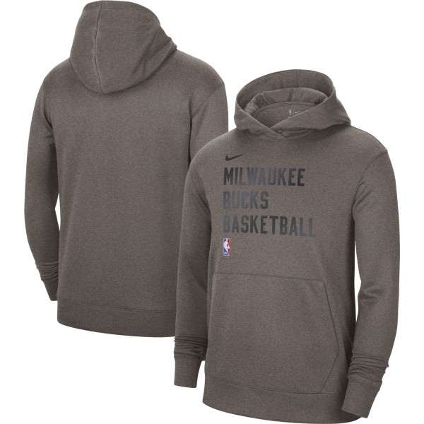 Толстовка Milwaukee Bucks Nike Unisex 2023/24 Performance Spotlight On-Court Practice - Olive