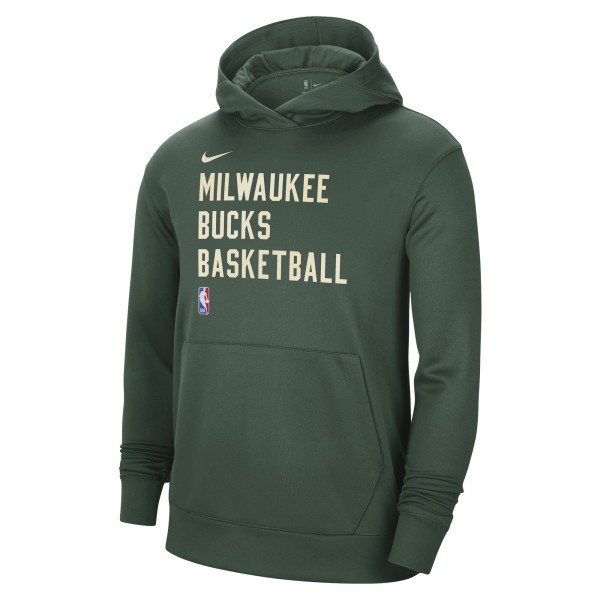 Толстовка Milwaukee Bucks Nike Unisex 2023/24 Performance Spotlight On-Court Practice - Hunter Green