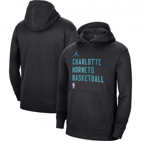 Толстовка Charlotte Hornets Jordan Brand Unisex 2023/24 Performance Spotlight On-Court Practice - Black