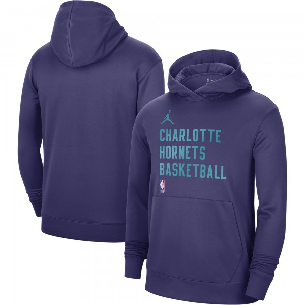 Толстовка Charlotte Hornets Jordan Brand Unisex 2023/24 Performance Spotlight On-Court Practice - Purple