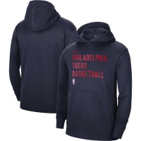 Толстовка Philadelphia 76ers Nike Unisex 2023/24 Performance Spotlight On-Court Practice - Navy