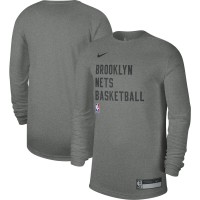 Футболка с длинным рукавом Brooklyn Nets Nike Unisex 2023/24 Legend On-Court Practice - Heather Gray
