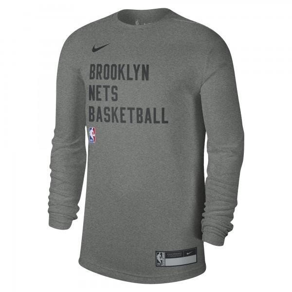 Футболка с длинным рукавом Brooklyn Nets Nike Unisex 2023/24 Legend On-Court Practice - Heather Gray