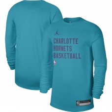 Футболка с длинным рукавом Charlotte Hornets Jordan Brand Unisex 2023/24 Legend On-Court Practice - Teal