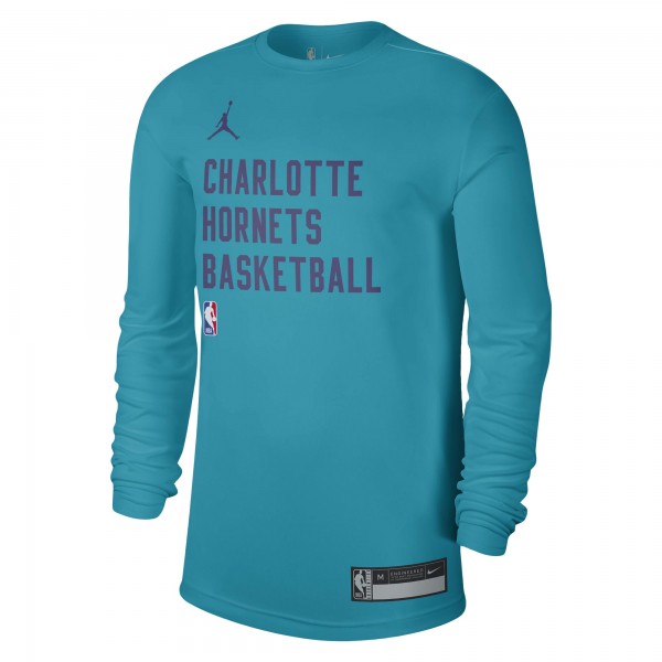 Футболка с длинным рукавом Charlotte Hornets Jordan Brand Unisex 2023/24 Legend On-Court Practice - Teal