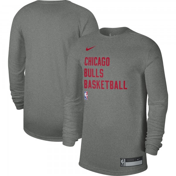 Футболка с длинным рукавом Chicago Bulls Nike Unisex 2023/24 Legend On-Court Practice - Heather Gray