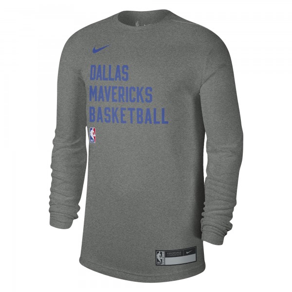 Футболка с длинным рукавом Dallas Mavericks Nike Unisex 2023/24 Legend On-Court Practice - Heather Gray